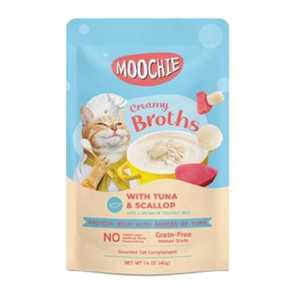 Moochie Broths Creamy Soup with Tuna and Scallops 40gm