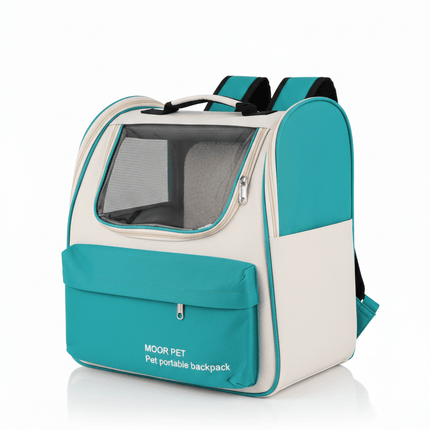 Moorpet Cat Moorpet Turquoise & White Pet Carrier Bag 35x30x40cm 1 pcs