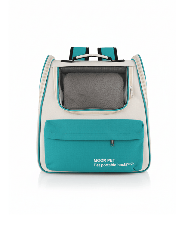 Moorpet Cat Moorpet Turquoise & White Pet Carrier Bag 35x30x40cm 1 pcs