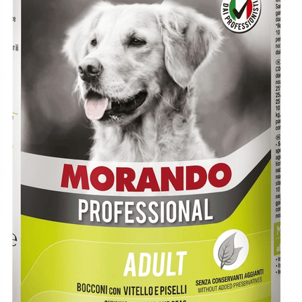 Morando Dog Morando Professional Adult Dog Food Chunks with Veal and Peas 405g