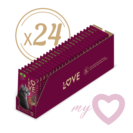 My Love Cat My Love Adult Cat Beef And Carrots in Jelly Pouch 85g