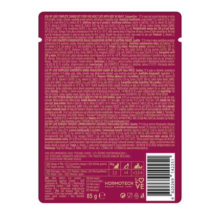 My Love Cat My Love Adult Cat Beef in Gravy Pouch 85g