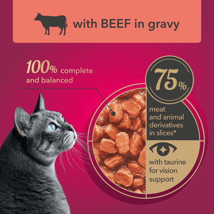 My Love Cat My Love Adult Cat Beef in Gravy Pouch 85g