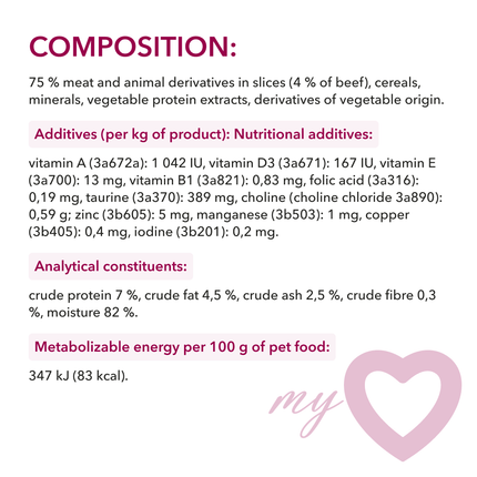 My Love Cat My Love Adult Cat Beef in Gravy Pouch 85g