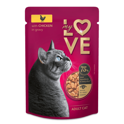 My Love Cat My Love Adult Cat Chicken in Gravy Pouch 85g