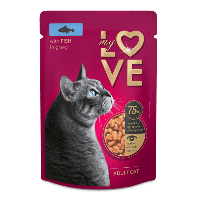 My Love Cat My Love Adult Cat Fish in Gravy Pouch 85g