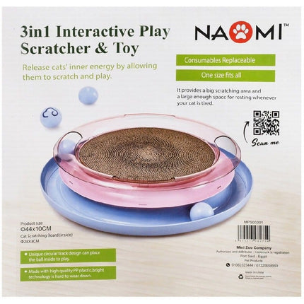 Naomi Cat Naomi 3 in 1 Interactive Scratch and Toy for Cat