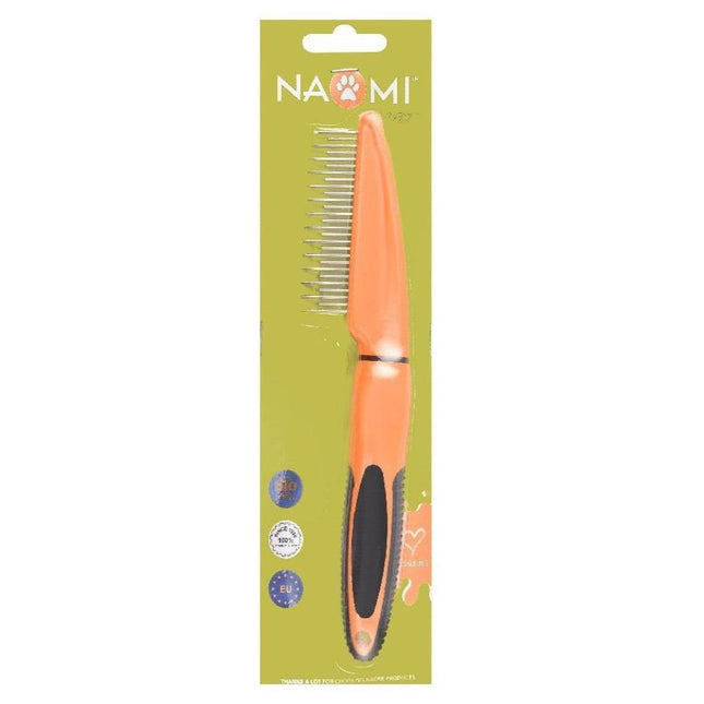 Naomi Cat Naomi Pet Grooming Rake Comb Black And Orange