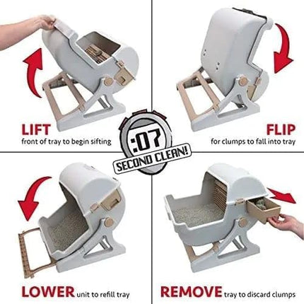 Naomi Cat Semi automatic Cat Litter Box with Side Door