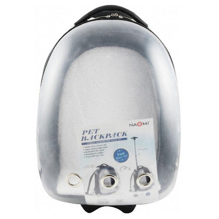 Naomi Dog and cat Naomi Black And Clear Pet Carrier Backpack