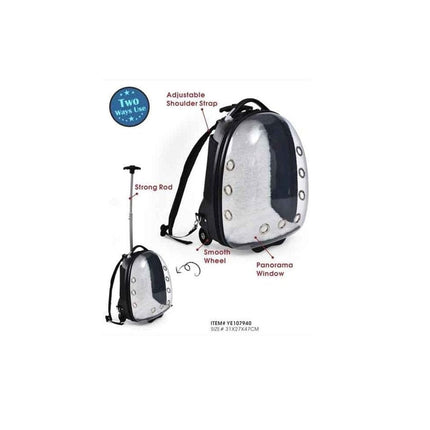Naomi Dog and cat Naomi Black And Clear Pet Carrier Backpack