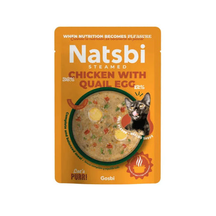 Natsbi Cat Natsbi Cat Steamed Chicken With Quail Egg 80g