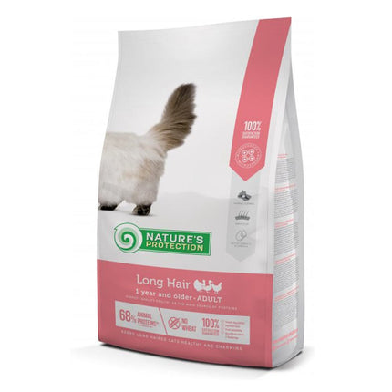 Nature's Protection Cat Nature's Protection Long Hair Dry Food with Poultry for Adult Cats 2 kg