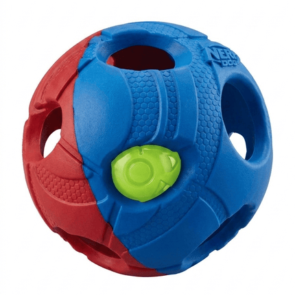 Nerf Dog NERF DOG Light Up Bash Ball Interactive LED Dog Toy Blue/Red