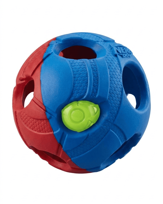 Nerf Dog NERF DOG Light Up Bash Ball Interactive LED Dog Toy Blue/Red