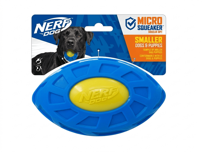 Nerf Dog Nerf Dog Micro Squeaker Football Durable Rubber Fetch Toy