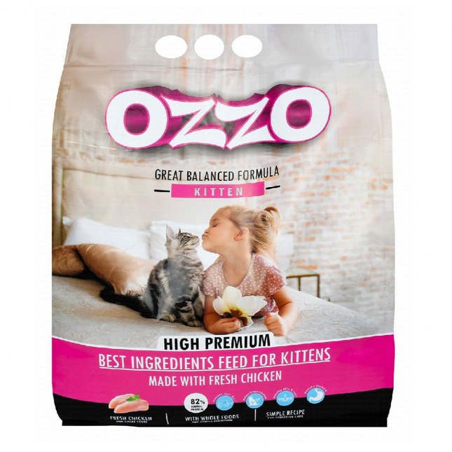 Ozzo Dry Food with Chicken for Sensitive kitten Cats 10 kg