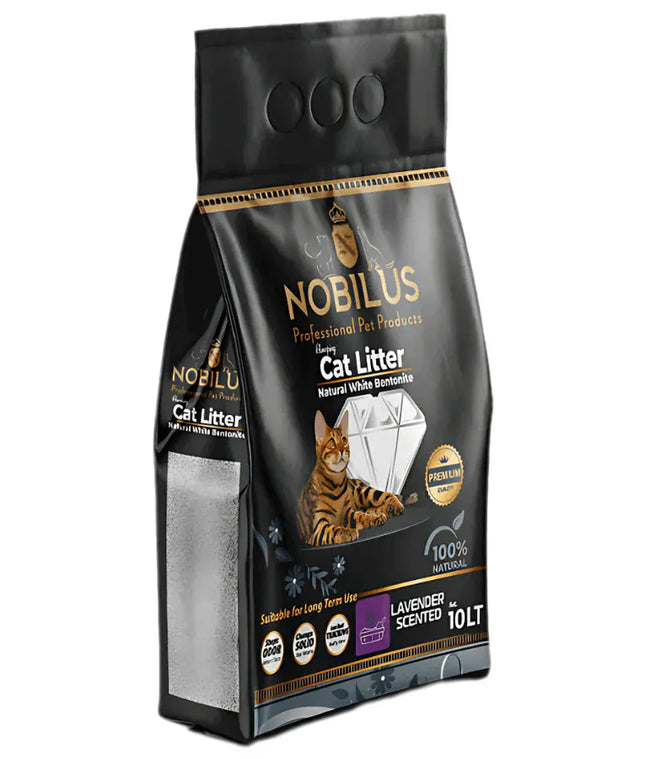 Nobilus Cat Nobilus White Bentonite Litter with lavender 10 L