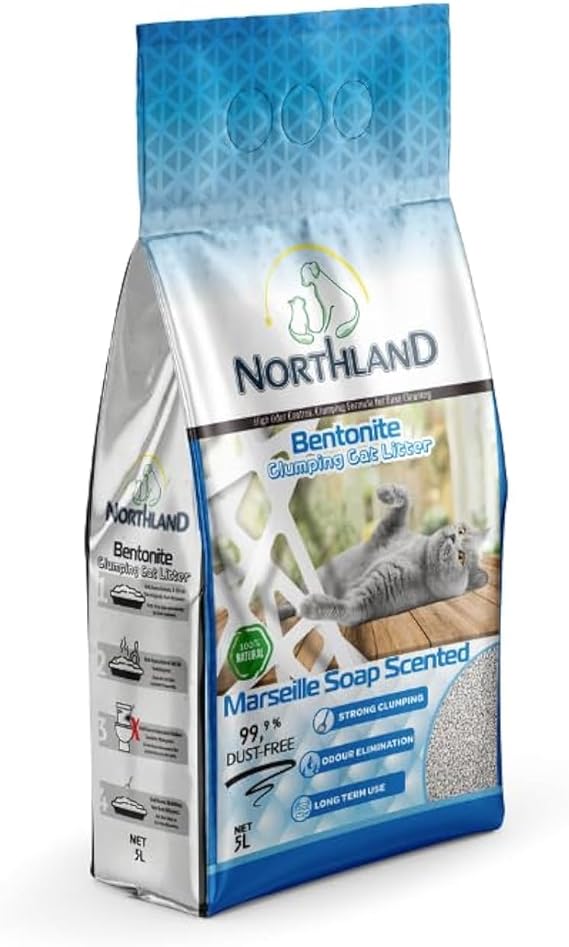 Northland Cat Northland Bentonite Clumping Cat Litter Marseille Soap  5 L