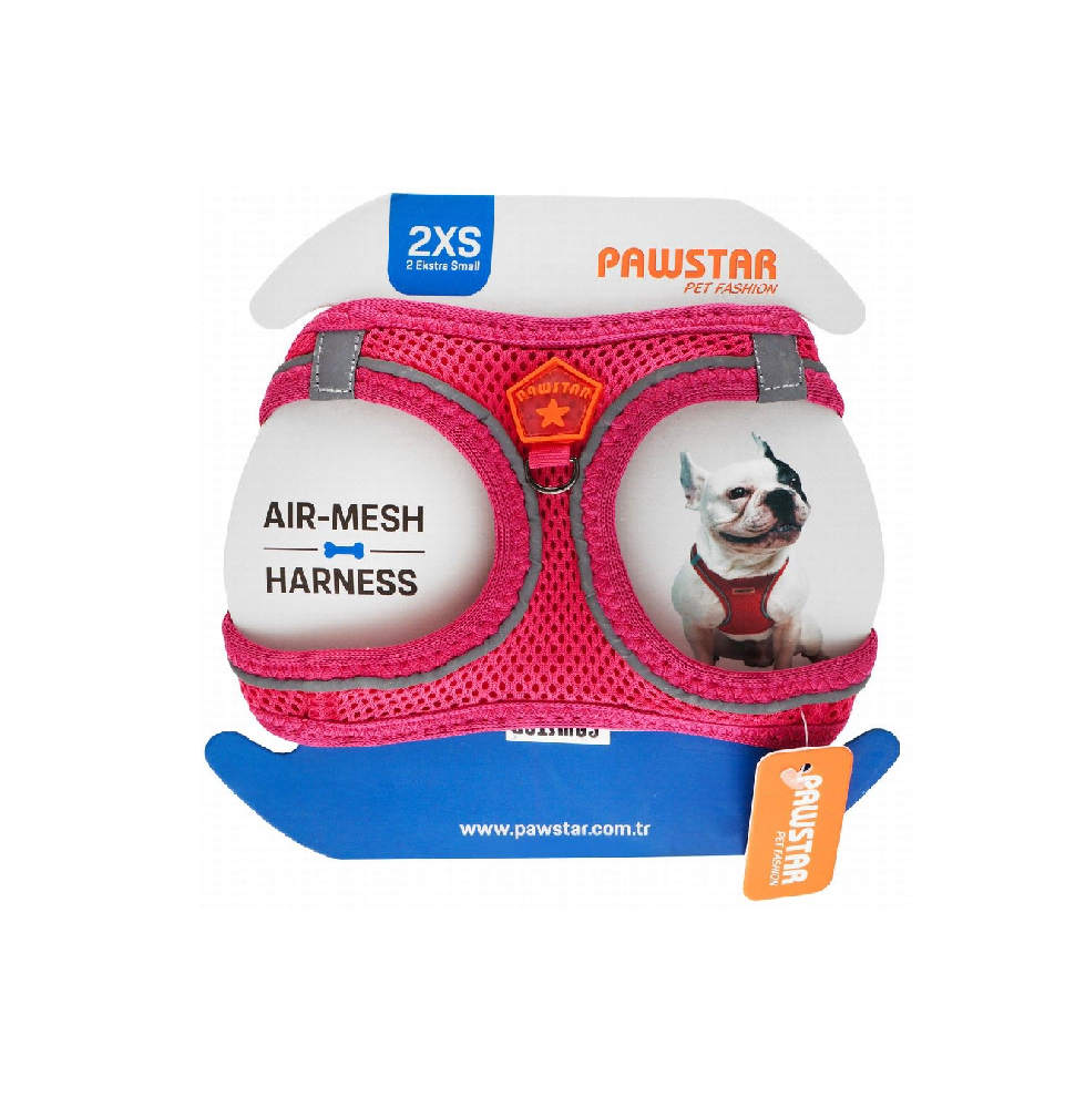 حزام كلب Pawstar 2XS Neon Blue Air Mesh من 24 إلى 28 سم