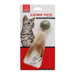 Nunbell Cat Nunbell Ball Catnip Toy with Feathers