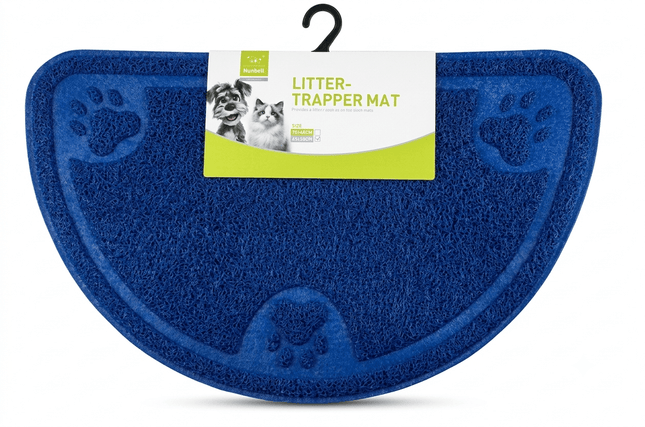 Nunbell Cat Nunbell Cat Litter Trapper Mat Waterproof Plastic Teal 45× 60 cm Blue