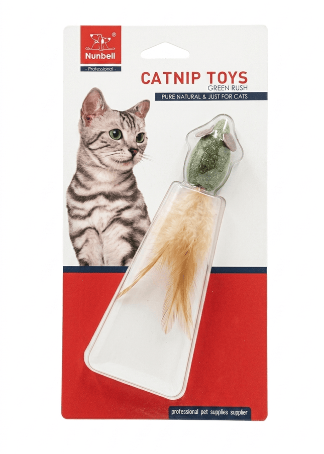 Nunbell Cat Nunbell Catnip Toy with Feathers