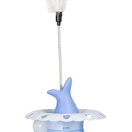 Nunbell cat Nunbell Interactive Cat Ball Tower And Turntable Toy with Teaser Stick Blue