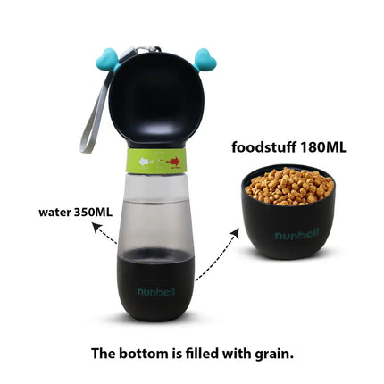 Nunbell Dog and cat Nunbell 2 in 1 Dog Travel Water Bottle 350 ml