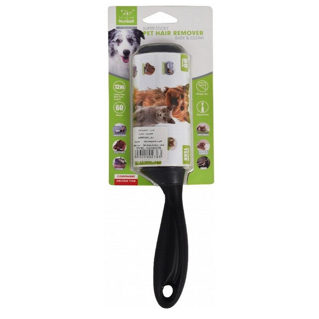 Nunbell Dog and cat Nunbell black Lint Roller with Refills 60 Sheets 12 meter