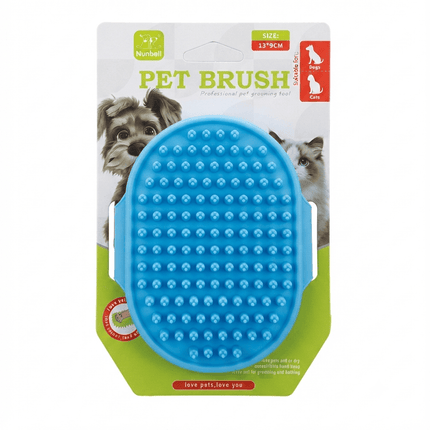 Nunbell Dog and cat Nunbell Pet Grooming And Bathing Brush Blue