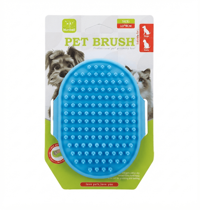 Nunbell Dog and cat Nunbell Pet Grooming And Bathing Brush Blue