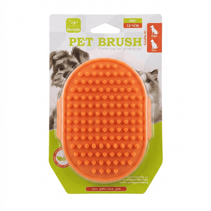 Nunbell Dog and cat Nunbell Pet Grooming And Bathing Brush Orange