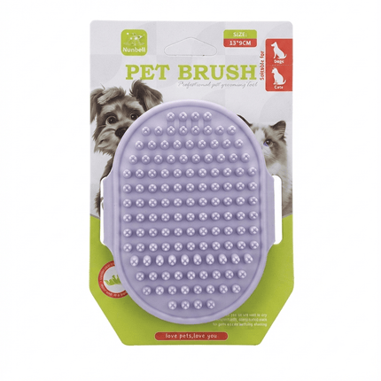 Nunbell Dog and cat Nunbell Pet Grooming And Bathing Brush Purple