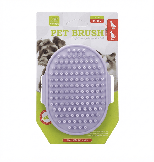 Nunbell Dog and cat Nunbell Pet Grooming And Bathing Brush Purple