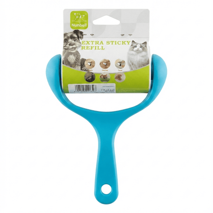 Nunbell Dog and cat Nunbell Pet Hair Remover Lint Roller with Handle 12m 60 Sheets Blue