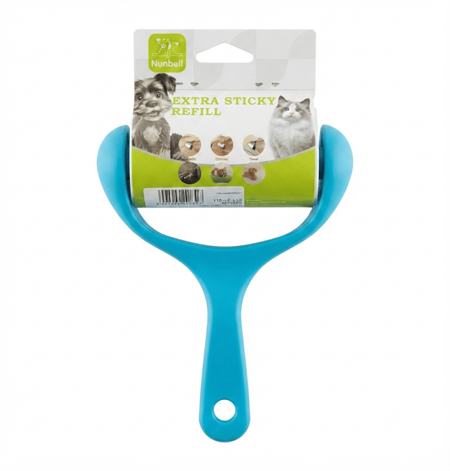 Nunbell Dog and cat Nunbell Pet Hair Remover Lint Roller with Handle 12m 60 Sheets Blue