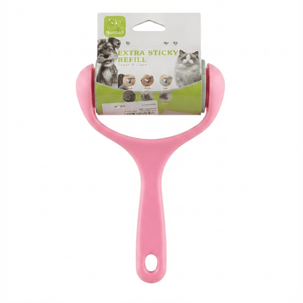Nunbell Dog and cat Nunbell Pet Hair Remover Lint Roller with Handle 12m 60 Sheets Pink