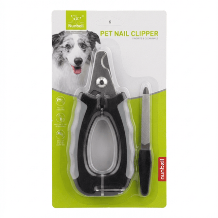 Nunbell Dog and cat Nunbell Pet Nail Clipper with File  Dog And Cat Claw Grooming Tool Grey