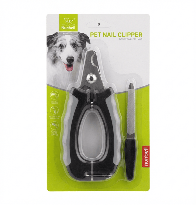 Nunbell Dog and cat Nunbell Pet Nail Clipper with File  Dog And Cat Claw Grooming Tool Grey