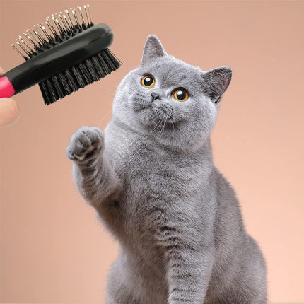 Nunbell Dog and cat Nunbell Ubitree 2 in 1 Double Sided Pin And Bristle Pet Brush