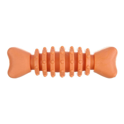 Nunbell Dog and cat ORGO Textured Rubber Dog Chew Toy Durable Dental Care Orange