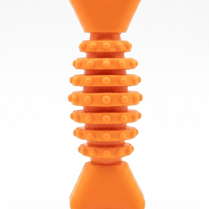 Nunbell Dog and cat ORGO Textured Rubber Dog Chew Toy Durable Dental Care Orange