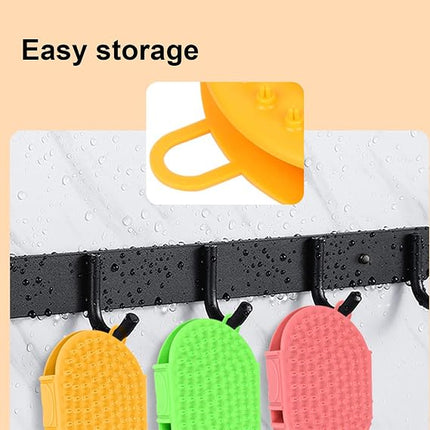 Nunbell Dog and cat Pet Cleaning And Massage Brush Soft Silicone Shampoo Dispenser Mitt for Dogs and Cats