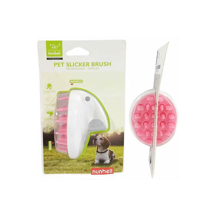 Nunbell Dog and cat Pet Slicker Brush Dog And Cat Grooming Tool Pink