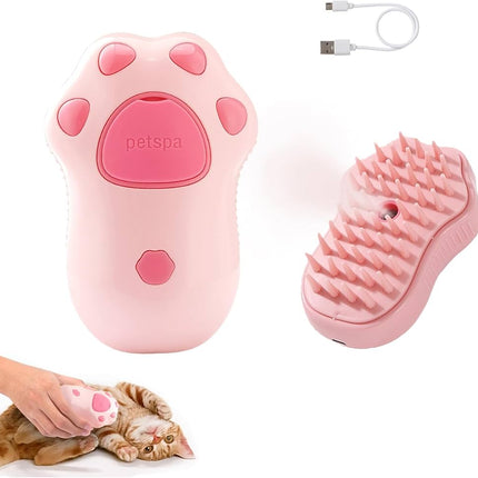Nunbell Dog and cat Pet Spray Massage Comb and Pet Brush with Charging Cable