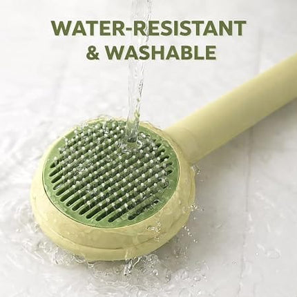 Nunbell Dog and cat Self Cleaning Grooming Brush for Dogs and Cats Green