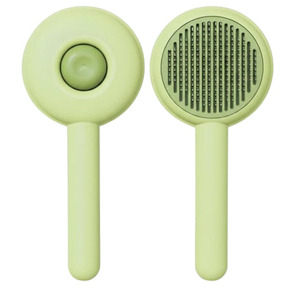 Nunbell Dog and cat Self Cleaning Grooming Brush for Dogs and Cats Green