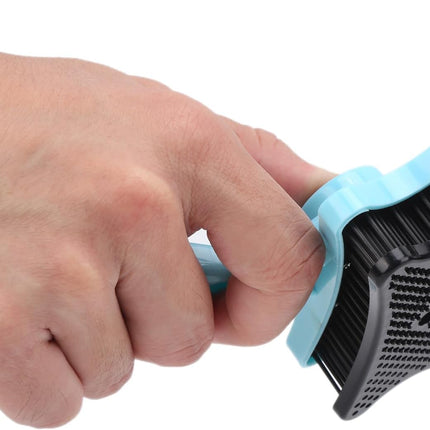 Nunbell Dog and cat Self Cleaning Slicker Brush for Cats and Dogs Light Blue