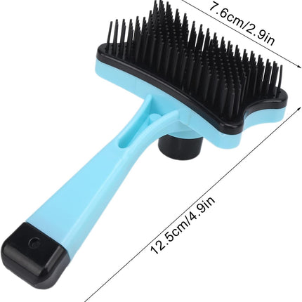 Nunbell Dog and cat Self Cleaning Slicker Brush for Cats and Dogs Light Blue